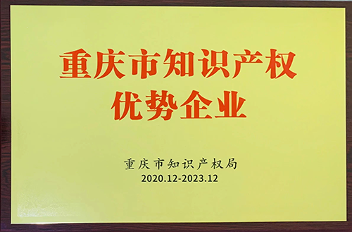 重慶市知識(shí)產(chǎn)權(quán)優(yōu)勢(shì)企業(yè)